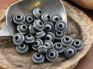 *25* 5x7mm Gunmetal Bicone Spacer Beads