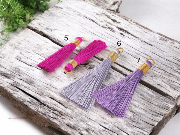 Tassels - Mala Tassel - Necklace Tassel - Silky Tassel - Long Tassels - Jewelry Tassels - Approx 80mm