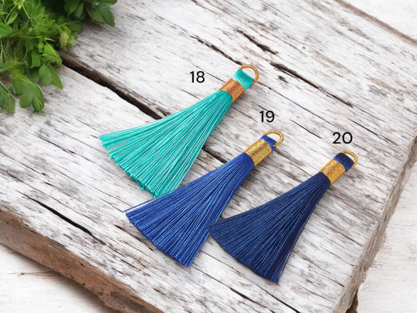 Tassels - Mala Tassel - Necklace Tassel - Silky Tassel - Long Tassels - Jewelry Tassels - Approx 80mm