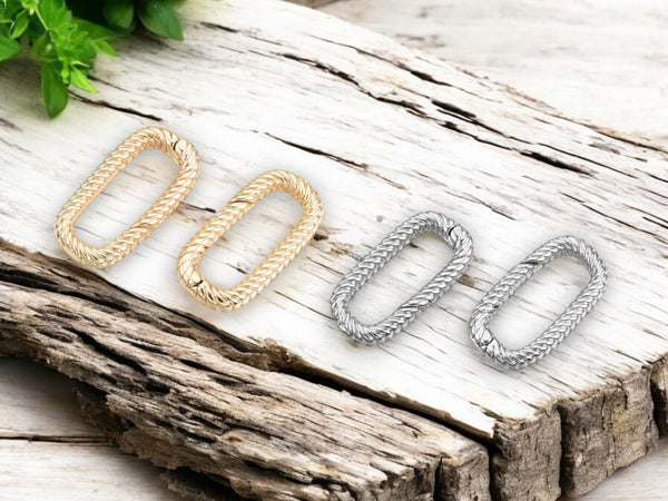 Metal Clasps - Spring Ring Clasp - Triggerless Clasp - Spring Gate Clasp - Gold Clasps - Silver Clasps - 5pcs - 18x9x2.5mm