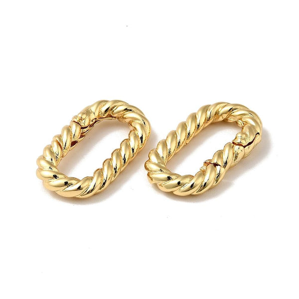 Metal Clasps - Spring Ring Clasp - Triggerless Clasp - Spring Gate Clasp - Gold Clasps - 5pcs - 20x12mm