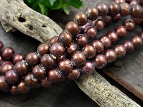 Freshwater Pearls - Large Hole Pearls - Large Hole Beads - Pearl Beads - Round Pearl Beads - 9-10mm - 8 inch strand - (A582)