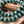 Black Washed Opaque Turquoise Fire Polished Cathedral Beads