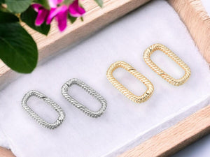 Metal Clasps - Spring Ring Clasp - Triggerless Clasp - Spring Gate Clasp - Gold Clasps - Silver Clasps - 5pcs - 18x9x2.5mm