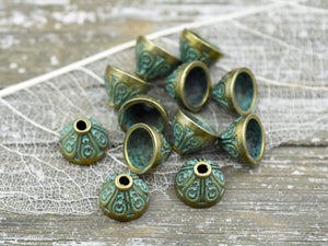 20/50x Bronze Flower Bead End Caps, 10mm Ornate Bead Spacers, Beading  Supplies C564 