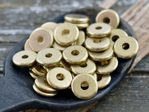 Antique Brass Metal Filigree Buttons in Two Sizes