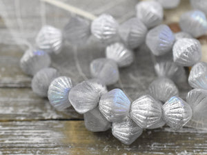 New Czech Beads - Czech Glass Beads - Picasso Beads - Bicone Beads - Tribal Bicone - 10pcs - 11mm - (138)