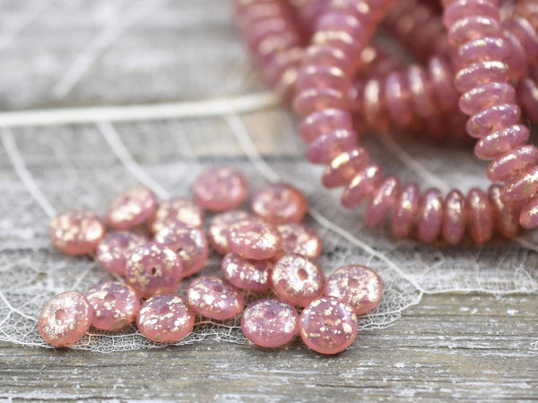 *8* 17x11mm Silver Washed Ruby Red Heart Leaf Beads Czech Glass Beads by GR8BEADS - The Bead Obsession