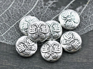 6mm Silver Pewter Butterfly Beads - 20 Pack – Beads, Inc.