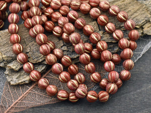 Red Round Wooden 6mm Bead