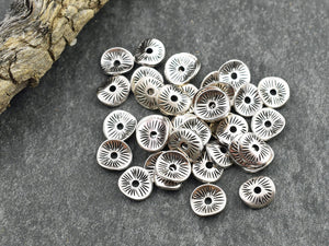 5pc Silver 2 Hole Cross Metal Spacer Beads by hildie & jo