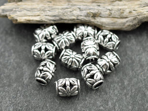 Silver Spacer Beads for Jewelry Making, 20 Pcs 6mm Silver Bali